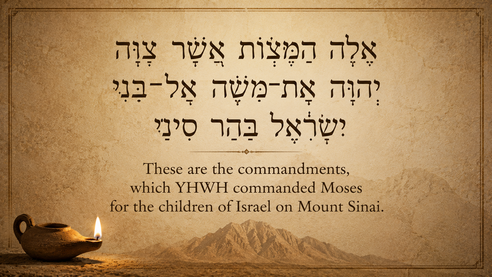 Closing colophon card for Leviticus showing the book's final verse with the bookending reference to Sinai